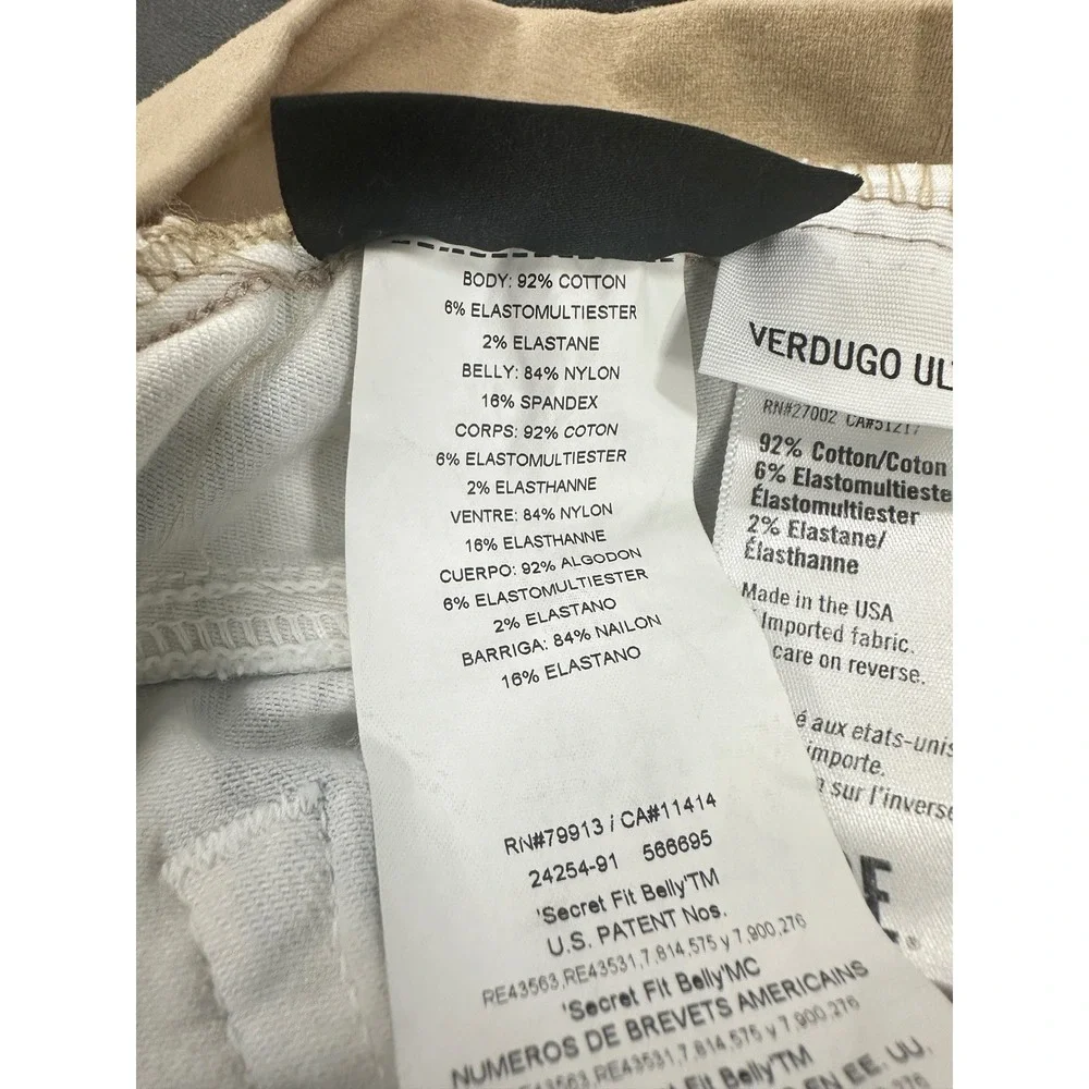 Paige Maternity 30 Verdugo Ultra Skinny Ikat Printed Jeans Alexandria White/Blue - Picture 9 of 9